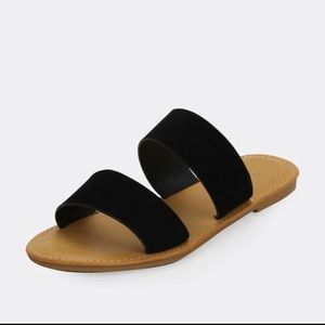 Slip on Open Toe Flat Slide Sandals Size 7